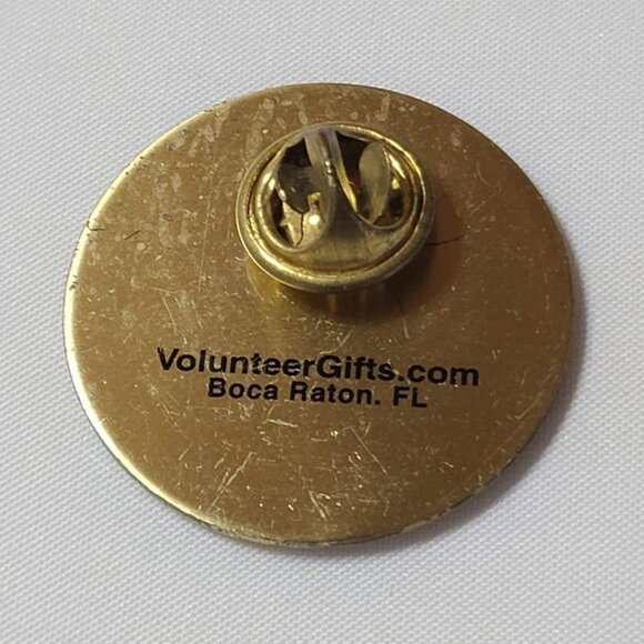 Our Volunteers are Stars Thank You Enamel Lapel Pin Starfish Gold Tone Blue - Picture 3 of 6